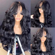 Curtain Bangs Loose Wave Lace Front Wigs 5x5/13x4 HD Lace Human Hair Wig