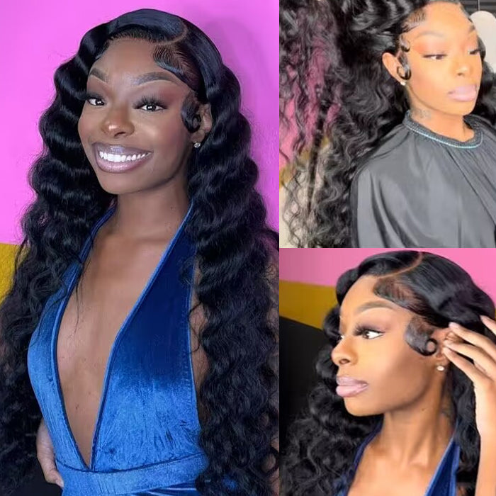 Pre Plucked HD Lace Wig Loose Deep Wave Lace Front Wig Human Hair Natural and Realistic Invisible Lace Wig