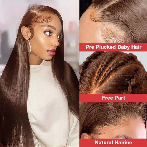 40 Inch Bone Straight Human Hair 13x4 Hd Lace Frontal Wig Brazilian 13x6 Lace Front Human Hair Wigs For Black Women Pre Plucked - 200165144