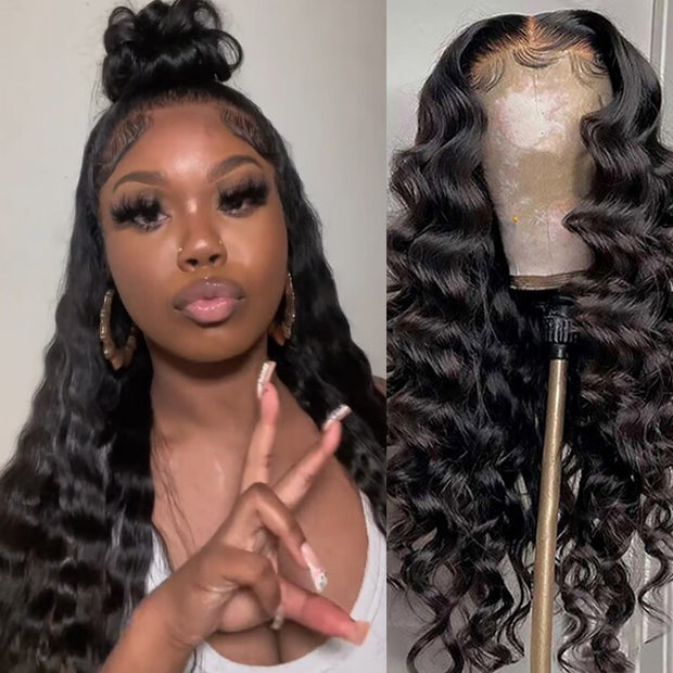 Pre Plucked HD Lace Wig Loose Deep Wave Lace Front Wig Human Hair Natural and Realistic Invisible Lace Wig