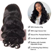 Skin Melt HD Lace Wigs Body Wave 13*4 13*6 Lace Front Wigs Realistic Transparent Human Hair Wig