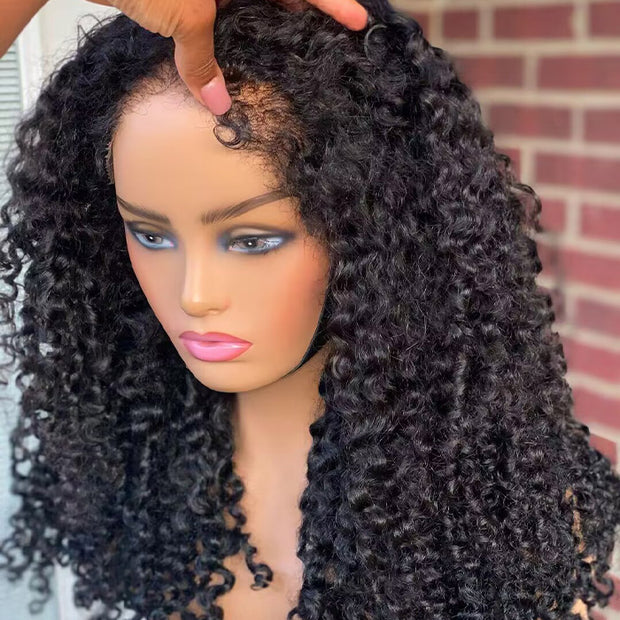 4C Edge Hairline Pre Cut Lace Wig 8x5/13x4 Curly Hair HD Lace Glueless Curly Edges Wig