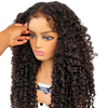 4C Curly Edges Lace Frontal Wig Invisible HD Lace Curly Human Hair Wig With Natural Baby Hairline