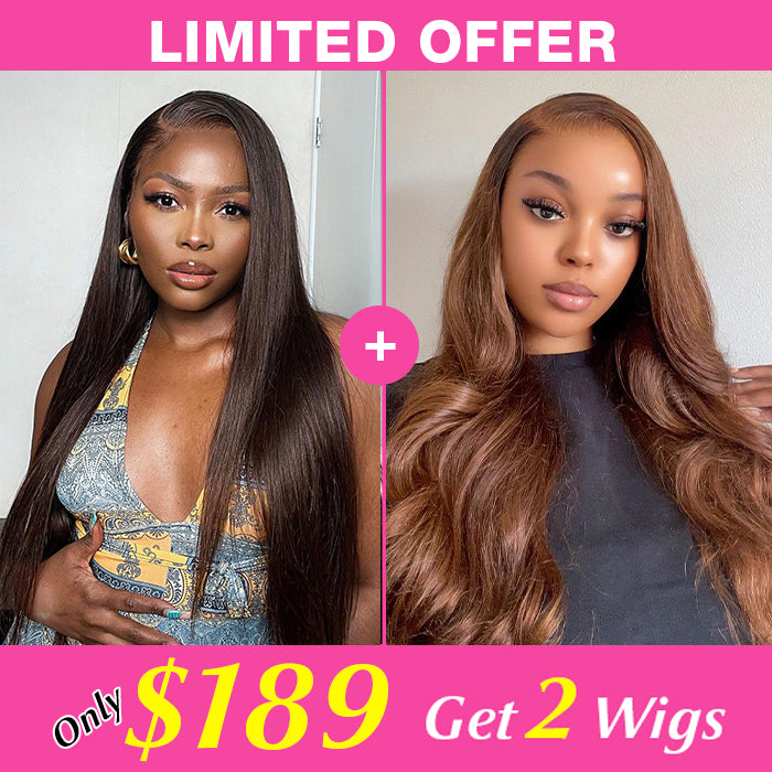 (FLASH SALE) Pre Bleached Wear Go Upgraded 8x5 HD Lace Highlights Body Wave Pre Cut Wig