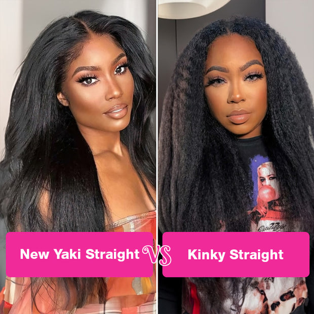 Cynosure Pre Everything New Yaki Straight Glueless Wig Pre Cut 13X6 HD Lace Human Hair Wigs