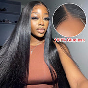 Upgraded 8X5 Pre-Cut HD Lace Body Wave Wig Wear & Go Straight Human Hair Glueless Wig with Breathable Cap Beginner Friendly