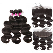 Brazilian Virgin Hair Body Wave 3 Bundles With 13x4 Ear to Ear Lace Frontal 10 Grade Unprocessed Virgin Hair