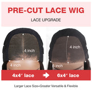 Upgraded 8X5/5X5  HD Lace Glueless Water Wave Wig 13X6 Wear Go Pre Cut Lace Closure Human Hair Wigs