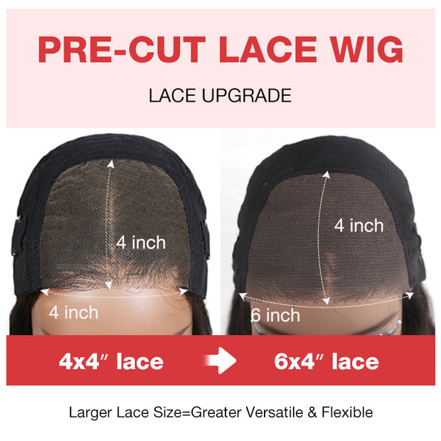Upgraded 8X5/5X5  HD Lace Glueless Water Wave Wig 13X6 Wear Go Pre Cut Lace Closure Human Hair Wigs