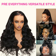 Pre-All everything,Pre Cut Pre Bleached,Pre Plucked  Body Wave No Glue Wigs 13x4 Invisible HDLace Front Human Hair Wigs