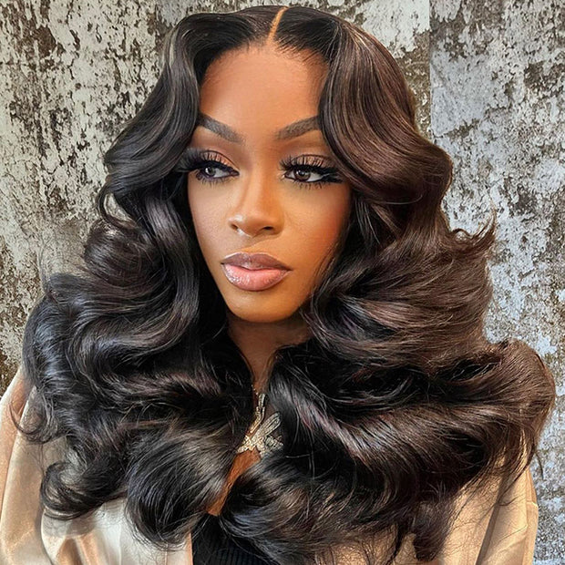 Layered Cut 5x5/13x4 HD Lace Wig Body Wave Skin Melt Lace Human Hair Wigs with Adjustable Strap