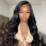 Body Wave 4x4 Pre-Cut Lace Wig Wear & Go Straight Human Hair Wig with Breathable Cap Deep Wave Glueless Wig Beginner Friendly