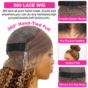 Flash Sale Upgraded Hidden Strap Snug Fit 360 Lace Frontal Wigs Affordable Body Wave Water Wave Deep Wave Human Hair Wig