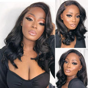 Body Wave Wear & Go Bob Wig Pre Cut HD Lace Closure Glueless Human Hair Wigs Beginner Friendly