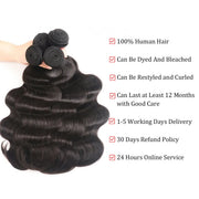 Brazilian Hair Body Wave 4 Bundles With Lace Frontal 8A Grade Natural Color Hair Weaves