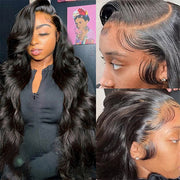 Pre-All everything,Pre Cut Pre Bleached,Pre Plucked  Body Wave No Glue Wigs 13x4 Invisible HDLace Front Human Hair Wigs