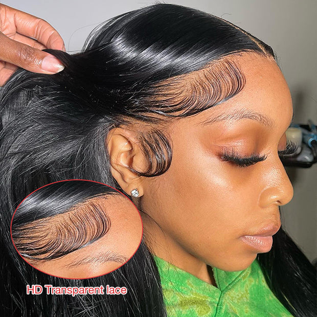 Upgrade 7X5 Pre-Cut Lace Wig Wear & Go 13X4 Straight Lace Front Human Hair Wig with Breathable Cap Beginner Friendly