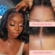 Body Wave Wear & Go Bob Wig Pre Cut HD Lace Closure Glueless Human Hair Wigs Beginner Friendly