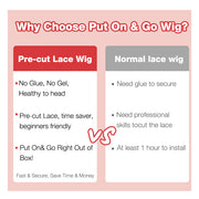 Body Wave 4x4 Pre-Cut Lace Wig Wear & Go Straight Human Hair Wig with Breathable Cap Deep Wave Glueless Wig Beginner Friendly