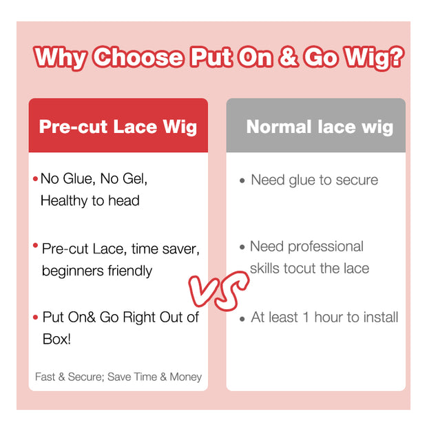 Body Wave 4x4 Pre-Cut Lace Wig Wear & Go Straight Human Hair Wig with Breathable Cap Deep Wave Glueless Wig Beginner Friendly