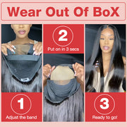 Upgrade 7X5 Pre-Cut Lace Wig Wear & Go 13X4 Straight Lace Front Human Hair Wig with Breathable Cap Beginner Friendly