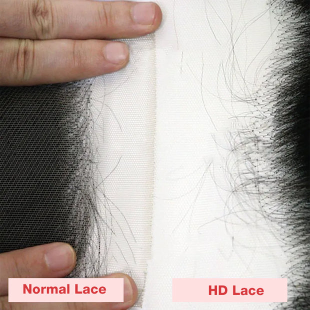 Curtain Bangs Max Parting 8X5 Pre Cut HD Lace Closure Wig Butterfly Layered Cut Straight Wear & Go Glueless Human Hair Wigs