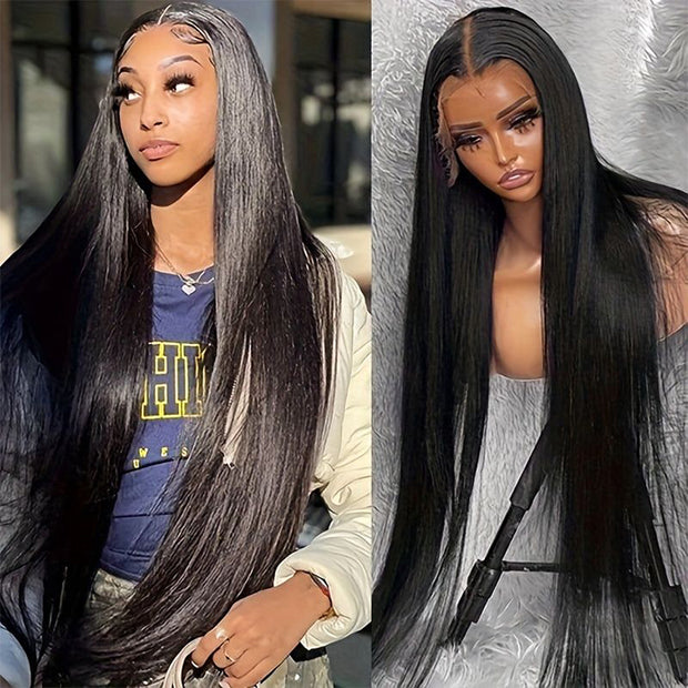 Long Wig 20-34 inch Straight Human Hair Wig 13*4 /13*6 Skin Melt Invisible HD Lace Frontal Wig
