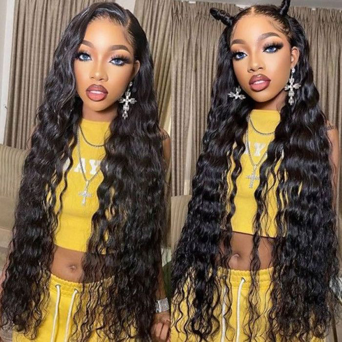 Long Hair HD Lace Wig 22-36inch Loose Deep Wave Human Hair Wigs With Pre-Plucked Hairline