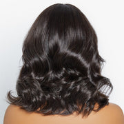 BOGO SALE||Body Wave/Straight Short Bob Wig With Bangs Wear & Go Glueless 4X4 HD Lace Human Hair Wigs 180% Density