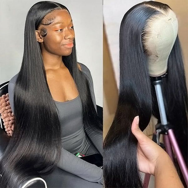 Long Wig 22-36inch Straight Human Hair Wig 13*4 /13*6 Skin Melt Invisible HD Lace Frontal Wig