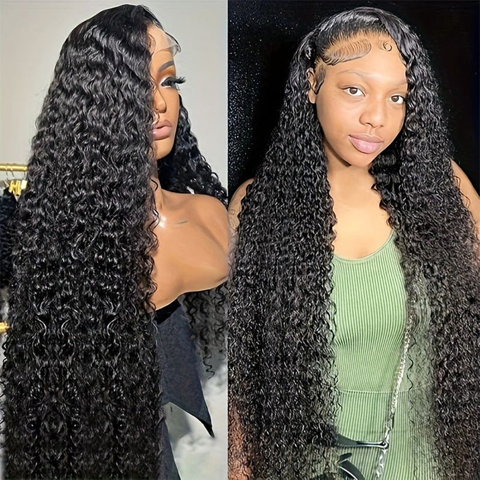 Long Wig 22-36inch Curly Human Hair Swiss Lace 5x5/13x4 HD Lace Front Wig