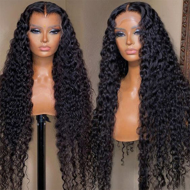 Long Lace Front Wig 22-36inch Deep Wave HD Lace Human Hair Wigs For Women