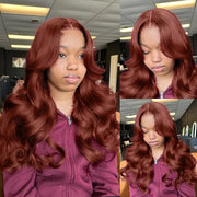 (FLASH SALE) 22 Inch=$129 Wear Go 8x5 HD Lace Reddish Brown Body Wave Wig