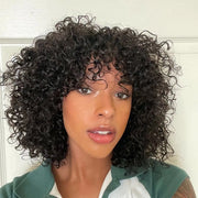 3 Wigs=$189|20” Curly Wear Go V Part Wig +10” Straight 4x4 Lace Bob Wig+10” Deep Wave Bob Wig With Bangs