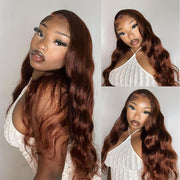 7x5 Pre Cut HD Lace Wear & Go #4 Chocolate Brown Colored Body Wave 4x4 Realistic Transparent Glueless Human Hair  Wig