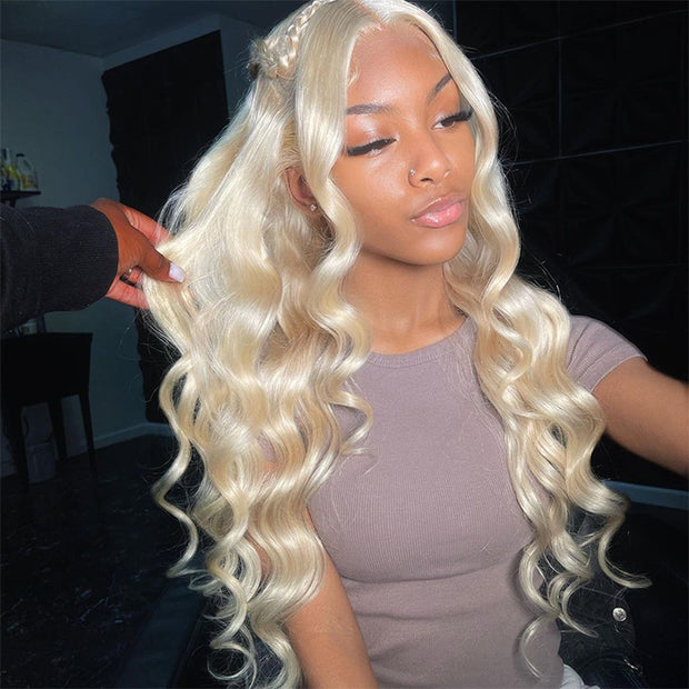 613 Honey Blonde Lace Frontal Wig Body Wave Human Hair Flash Sale