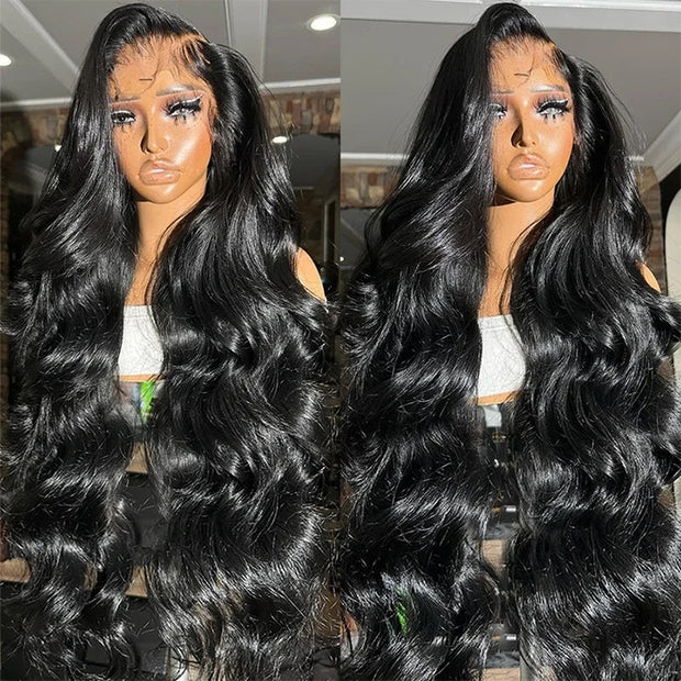 (Super Deal) Long 30inch 34inch Pre Bleached 13x4 HD Lace Frontal Wigs Pre-plucked Human Hair Wig 220% Density