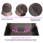 (Super Deal) Long 30inch 34inch Pre Bleached 13x4 HD Lace Frontal Wigs Pre-plucked Human Hair Wig 220% Density
