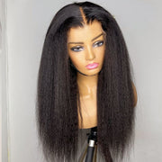 Clearance Sale|Kinky Straight 13x4 HD Transparent Lace Front Wig 180% Density Flash Sale