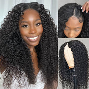 Clearance Sale|V Part Curly Human Hair Glueless Wig No Gel NO Leave Out Beginner Friendly
