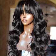 Clearance Sale| Glueless HD Lace Human Hair Wigs With Bangs Affordable Body Wave And Straight Hair Wigs