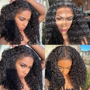 Pull & Go 4C Edges Curly Lace Frontal Wig Invisible HD Lace Human Hair Wig With Curly Natural Baby Hairline
