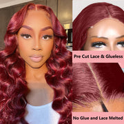 Pre Cut Glueless 8x5 Loose Deep Wave Wig Wear Go HD Lace Human Hair Wig Beginner-Friendly