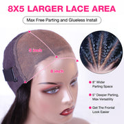 4c Edges Hairline 1B/27 Highlight Body Wave & Straight Human Hair Lace Wig Kinky Culry Edges HD Lace Front Wig 180% Density