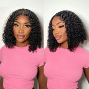 3 Wigs=$189|18” Body Wave 4x4 Lace Wig +12” Curly 4x4 HD Lace Wig+10” Straight Bob Wig With Bangs