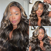 Pre All Everthing | Highlights 3D Body Wave Tiny Knots Pre Bleached Wear Go Upgraded 8x5 HD Lace Glueless Wig