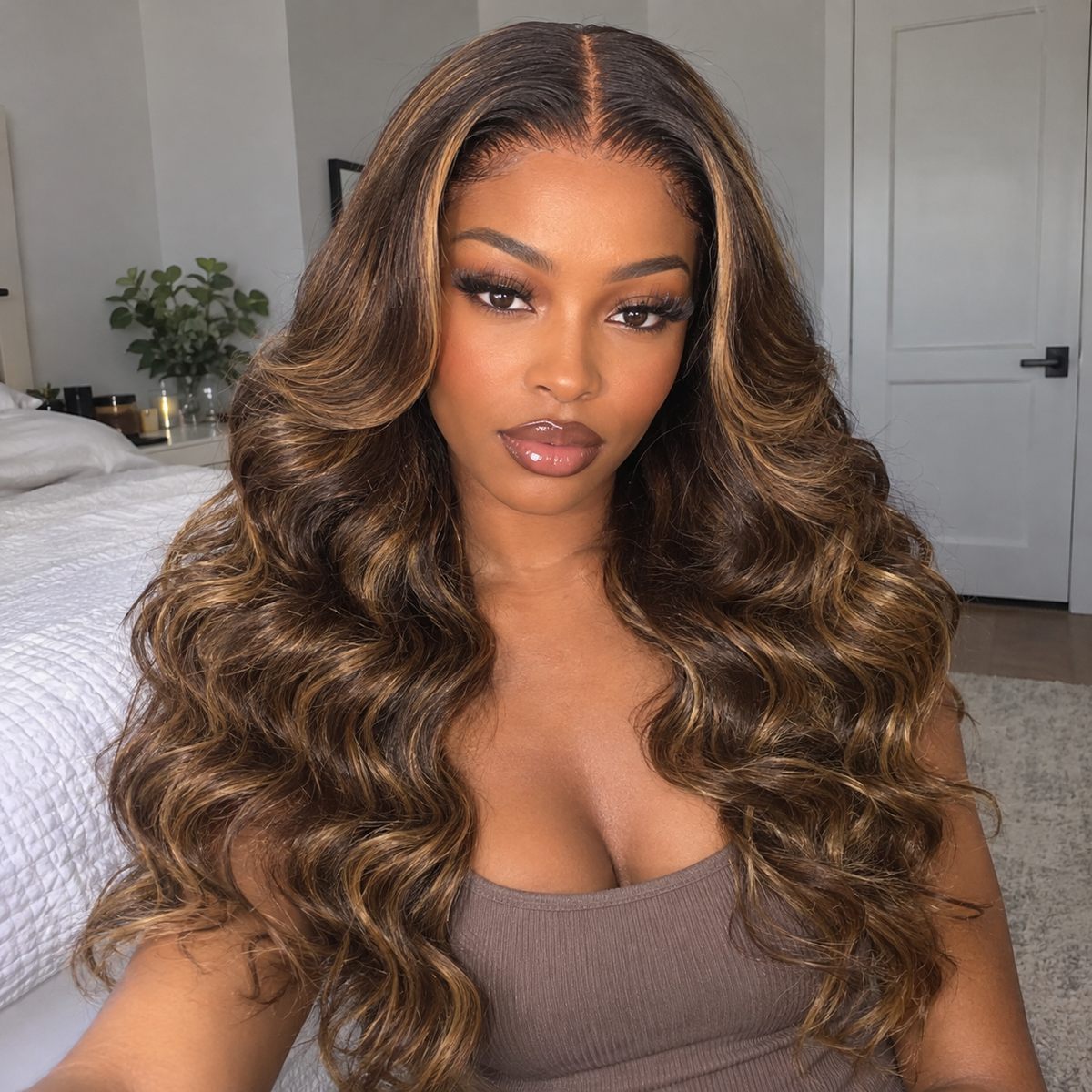 Cynosure Glueless Ombre Honey Blonde Balayage Highlights Loose Body Wave Wig 13x4 13x6 HD Skin Melt Pre-cut Lace Front Beginner Friendly