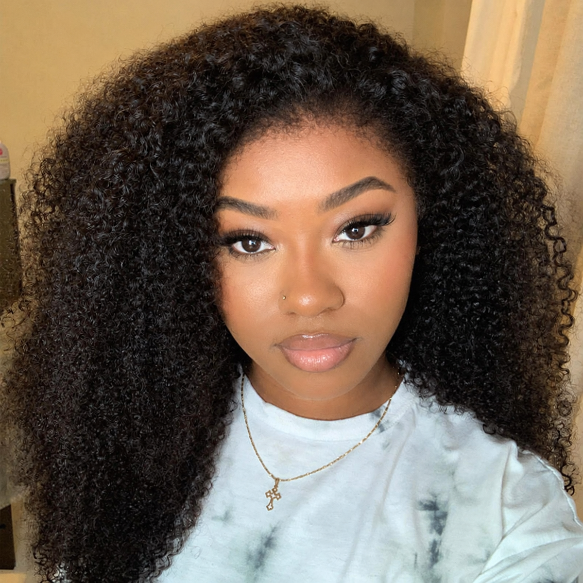 v part kinky curly wig