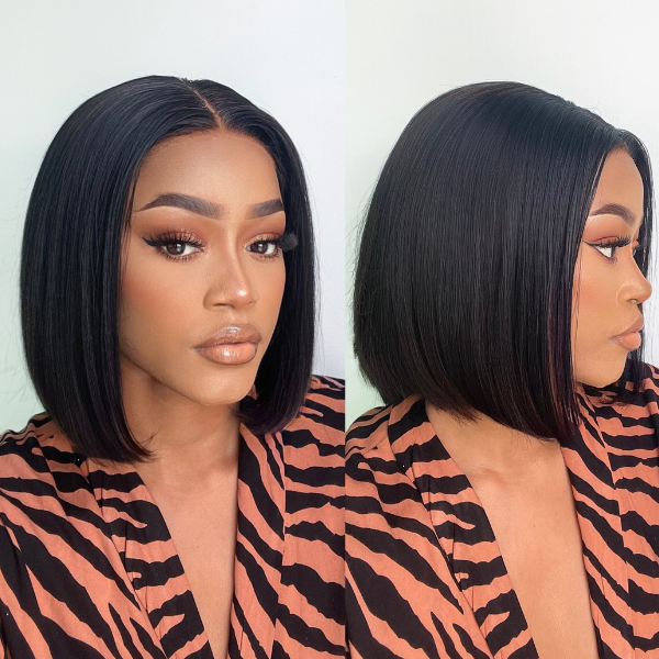 BOGO SALE|Short Straight Bob Wig 13*4/4*4 Human Hair Lace Front Bob Wigs For Women