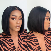 BOGO SALE|Short Straight Bob Wig 13*4/4*4 Human Hair Lace Front Bob Wigs For Women